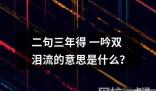 二句三年得一吟双泪流的意思