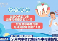 牙周病患者脑卒中可能性大增 为什么会这样？