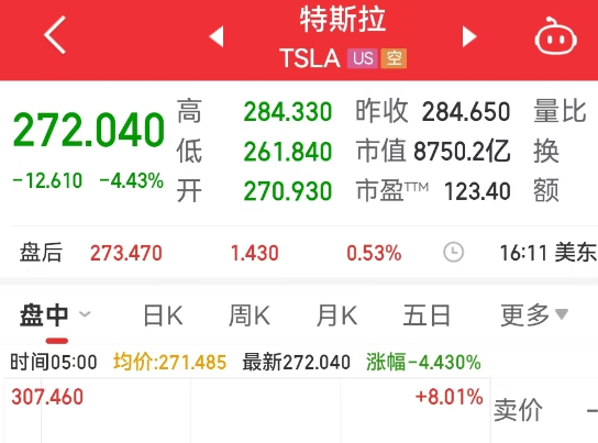特斯拉市值一夜蒸发超2900亿 事件始末2025最新消息