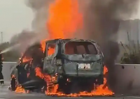 沪昆高速一车辆发生起火事故 所幸事故未造成人员伤亡
