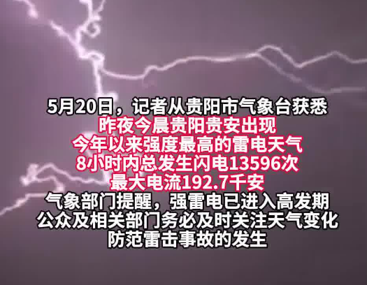 520凌晨贵阳8小时13596次闪电 究竟是怎么回事？